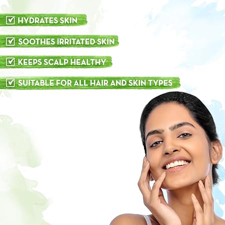 Mamaearth Aloe Vera Gel with Pure Aloe Vera & Vitamin E for Skin and Hair | Hydrates Skin | Soothes Irritated Skin - 300 ml (Pack of 2)