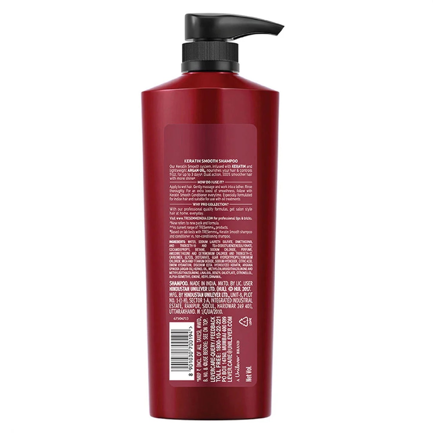 TRESemme Keratin Smooth Shampoo With Keratin and Argan Oil for Straighter, Shinier Hair -