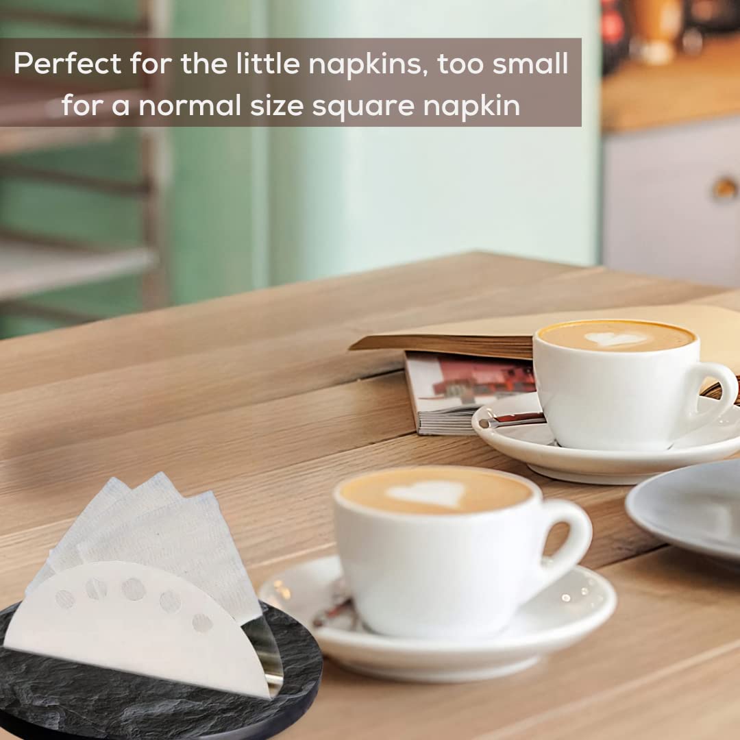 iKonbi Stainless Steel Set of 2 Tissue Paper Napkin Holder Useful for Office Kitchen Dining Table Travel with Holes on top for Better visiblity