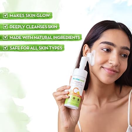 Mamaearth Vitamin C Foaming Face Wash with Brush: 150 ml + Refill 150 ml