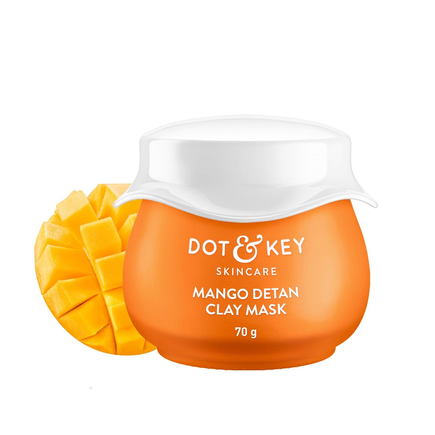 Dot & Key Mango Detan Tan Removal Clay Mask | Clay Mask for Face with Glycolic & Lactic |