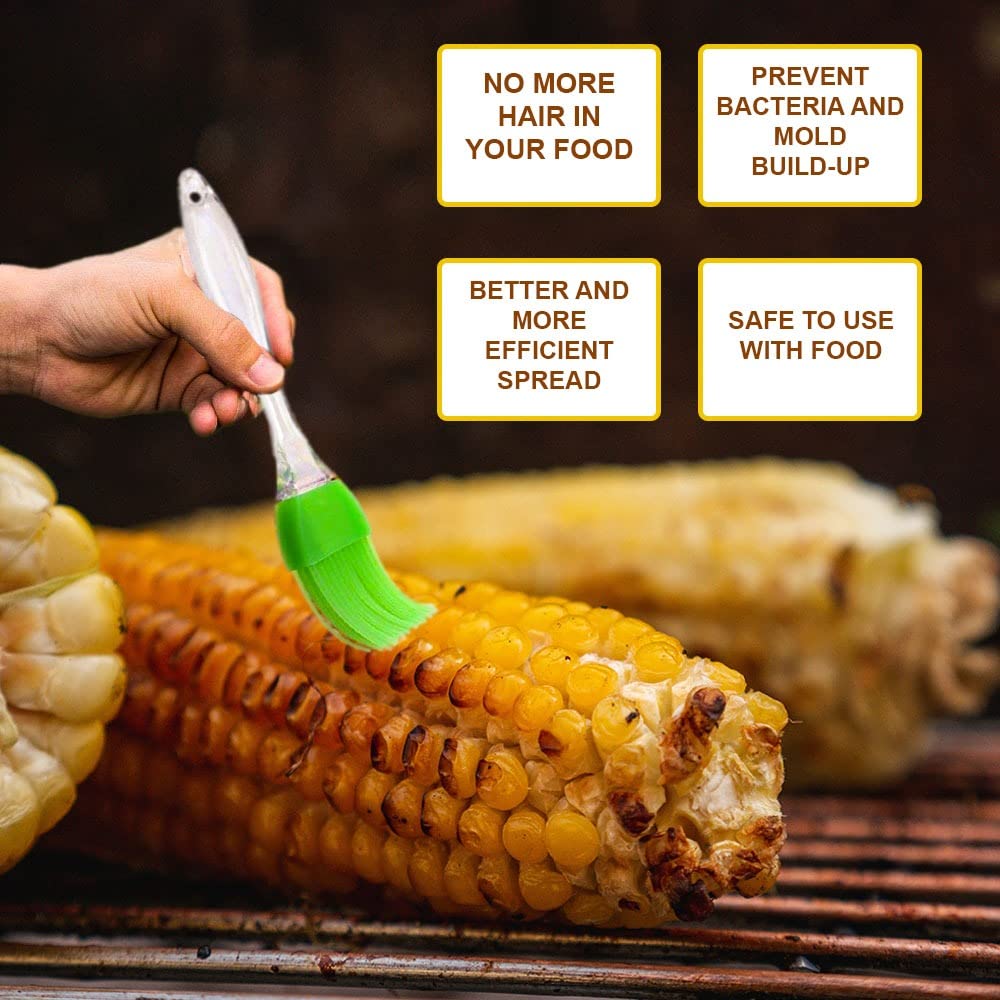 iKonbi Silicone Spatula and Pastry Brush Set for Baking Big Size, 9 Inches Long, Multicolour