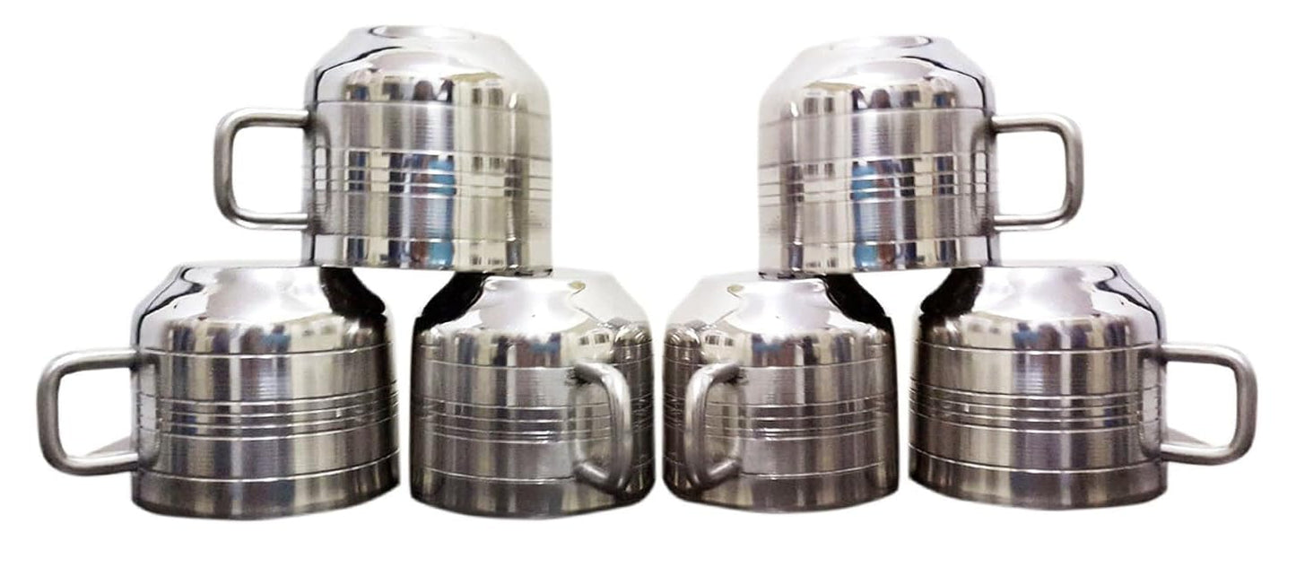 iKonbi 6 pc Double Wall Tool Touch Tea/Coffee Cups