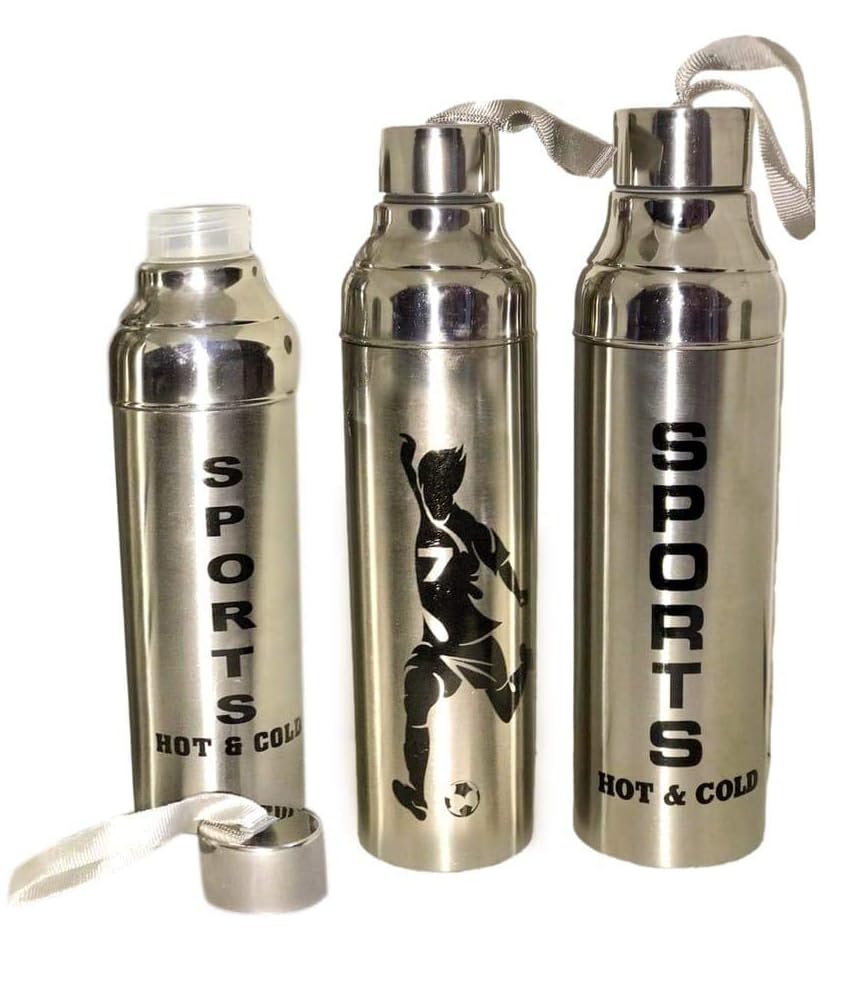 iKonbi Stainless Steel Hot & Cold Set of 3 Water Bottles