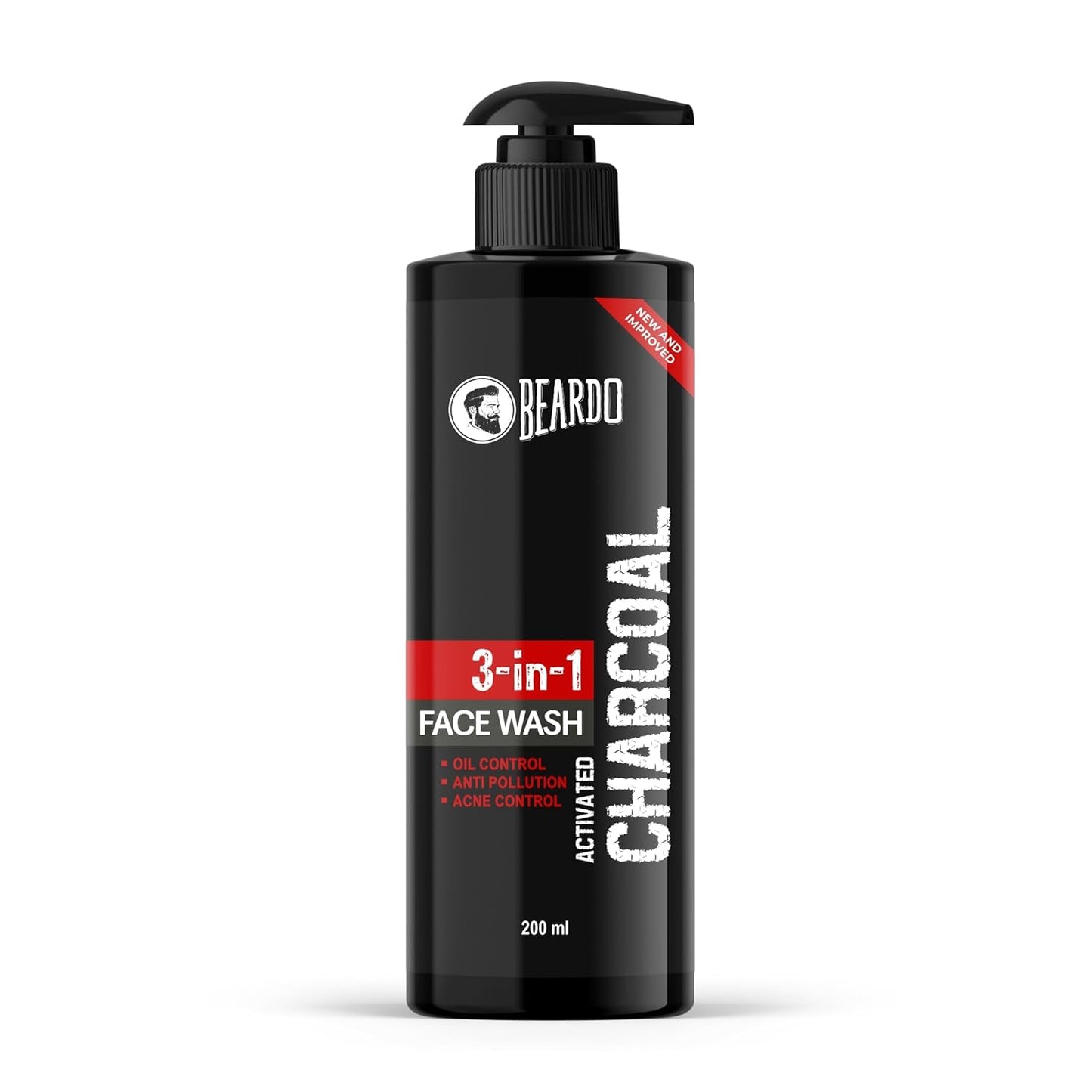 Beardo 3-in-1 Activated Charcoal FaceWash| Deep Cleanse, Exfoliate & Detoxify | All-in-One
