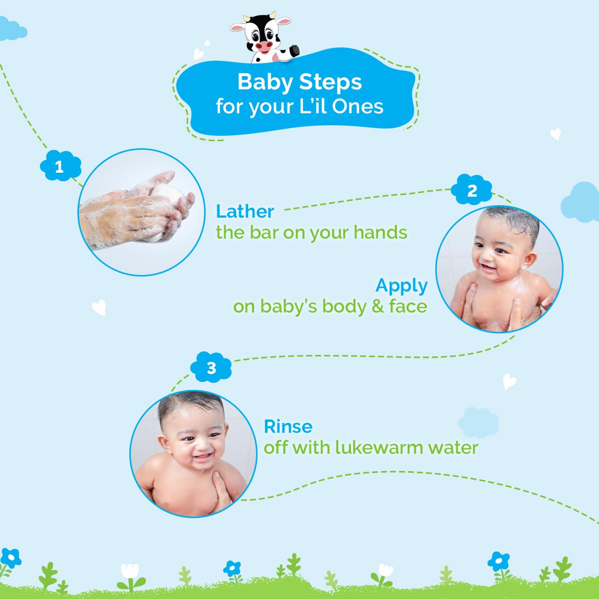 Mamaearth Milky Soft Bathing Bar Baby Soap: Oats, Milk & Calendula, Pack of 2, 75 g each