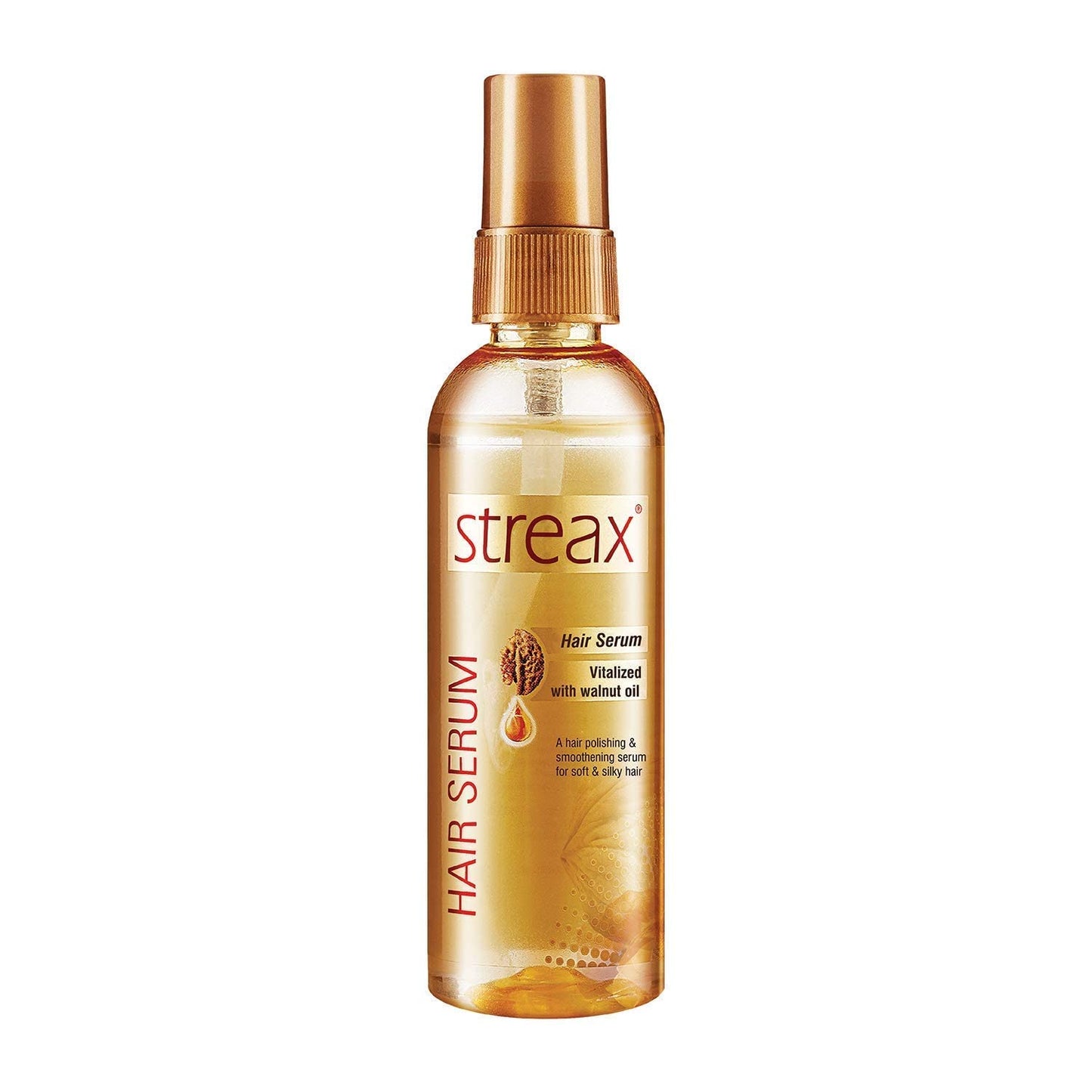 Streax Hair Serum: Walnut Oil, Frizz-Free, Satin Smooth Hair,