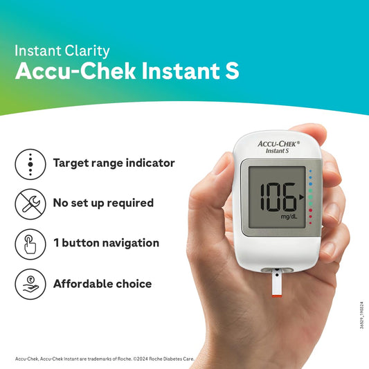Accu-Chek Instant S Glucometer: Free 10 Test Strips