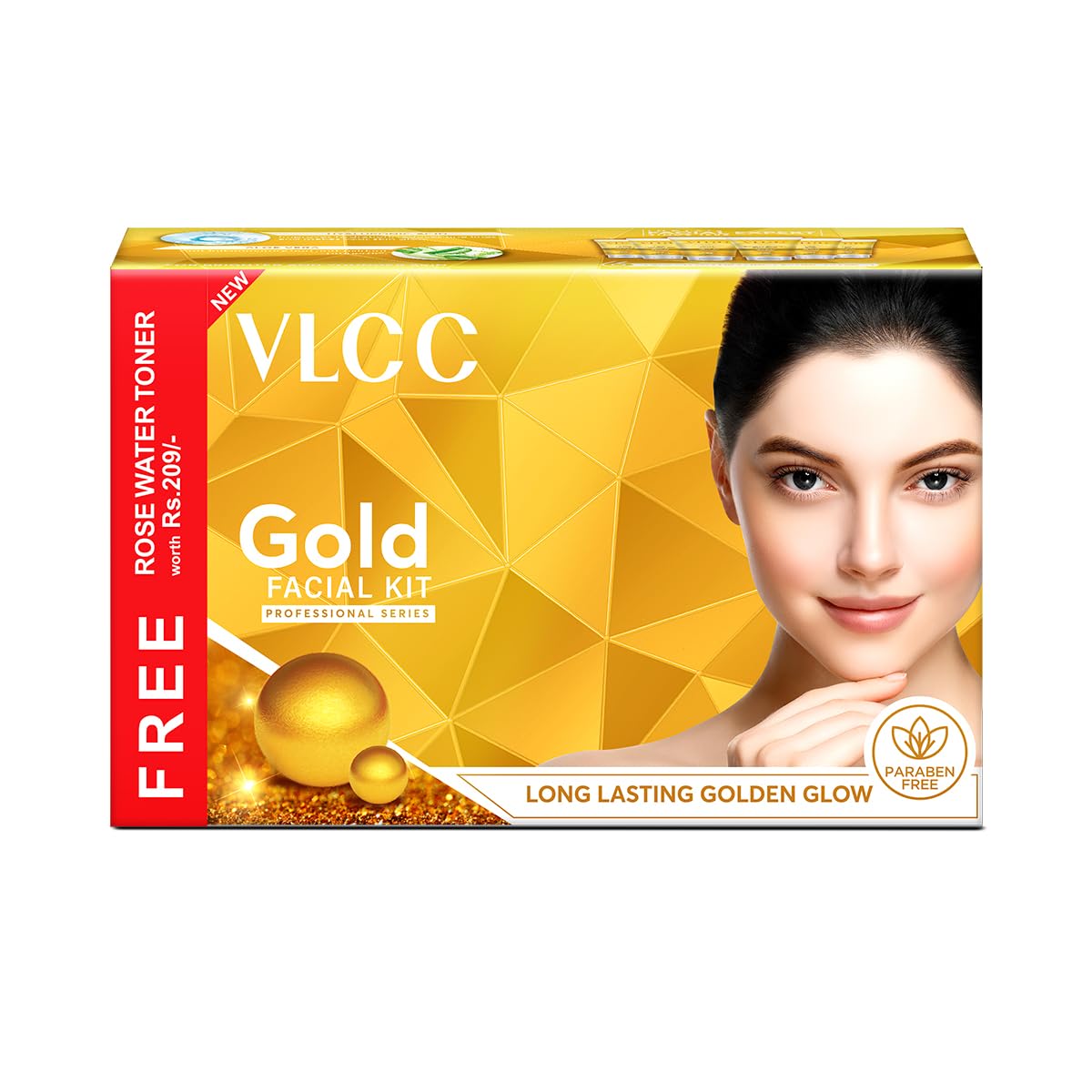 Gold Facial Kit + FREE Rose Water Toner: 300g +