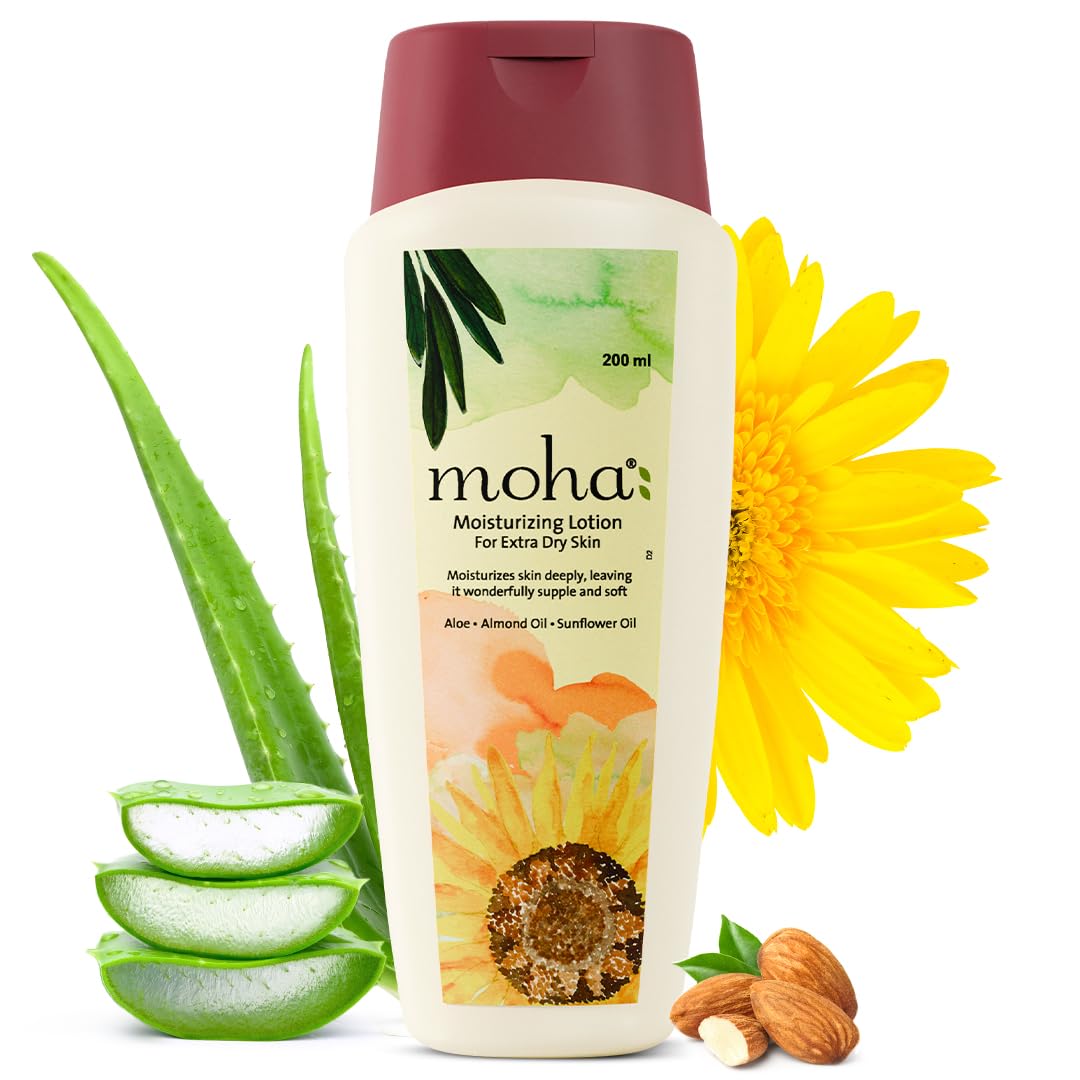 moha: Moisturizing Lotion for Face & Body | Deep Moisture with Benefit of Aloe Gel, Almond
