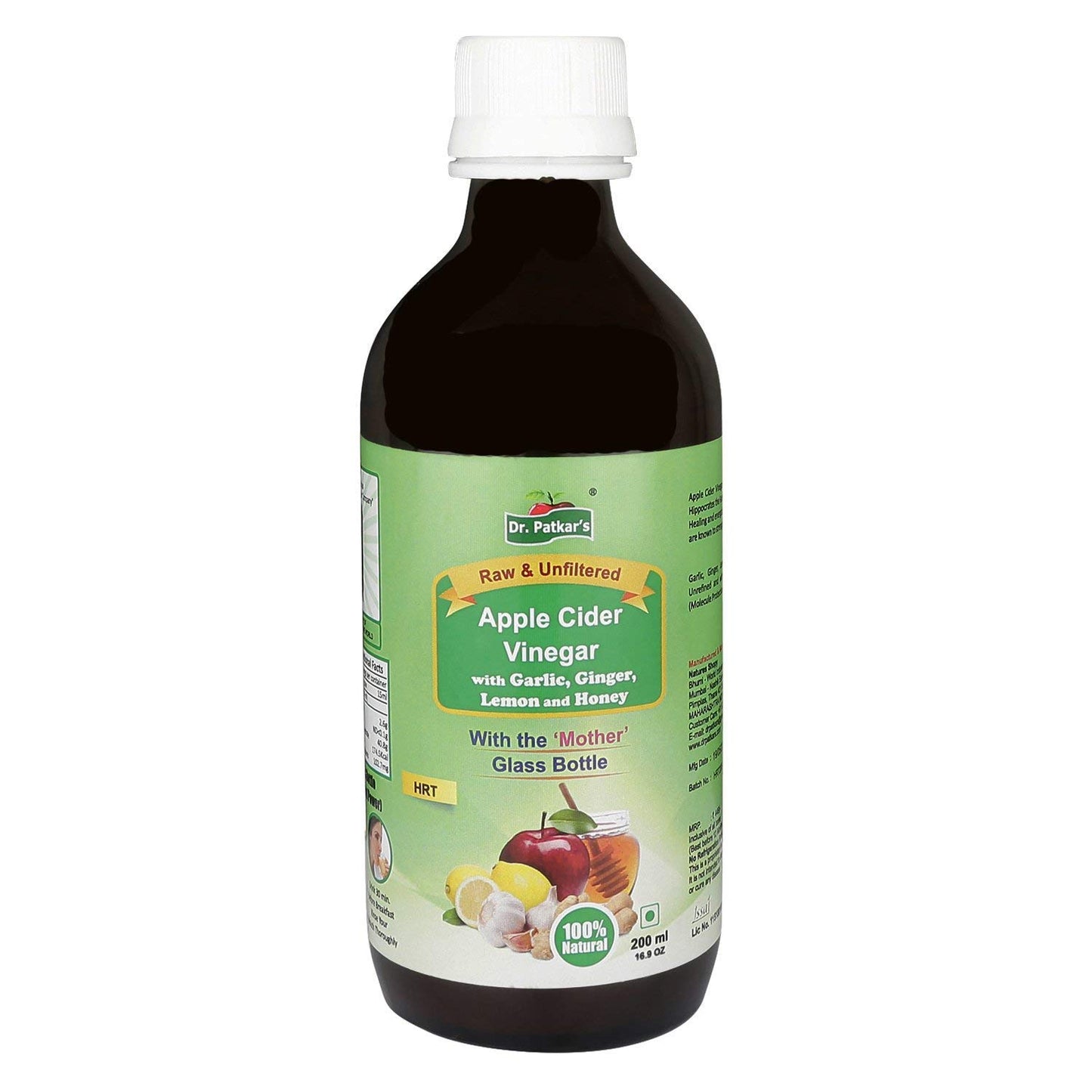 Dr. Patkar's Apple Cider Vinegar with Garlic, Ginger, Lemon, Honey: