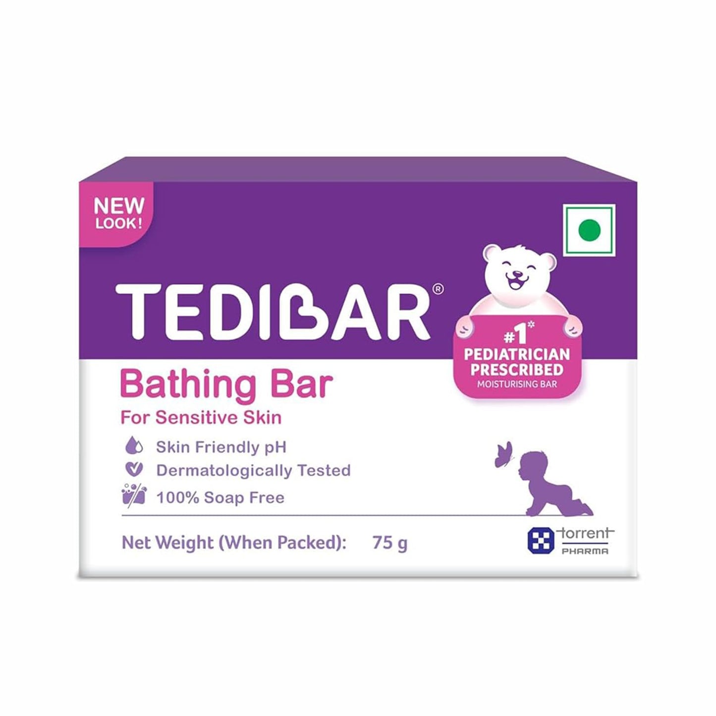 Torrent Pharma Curatio Tedibar Baby Bathing Bar, 75