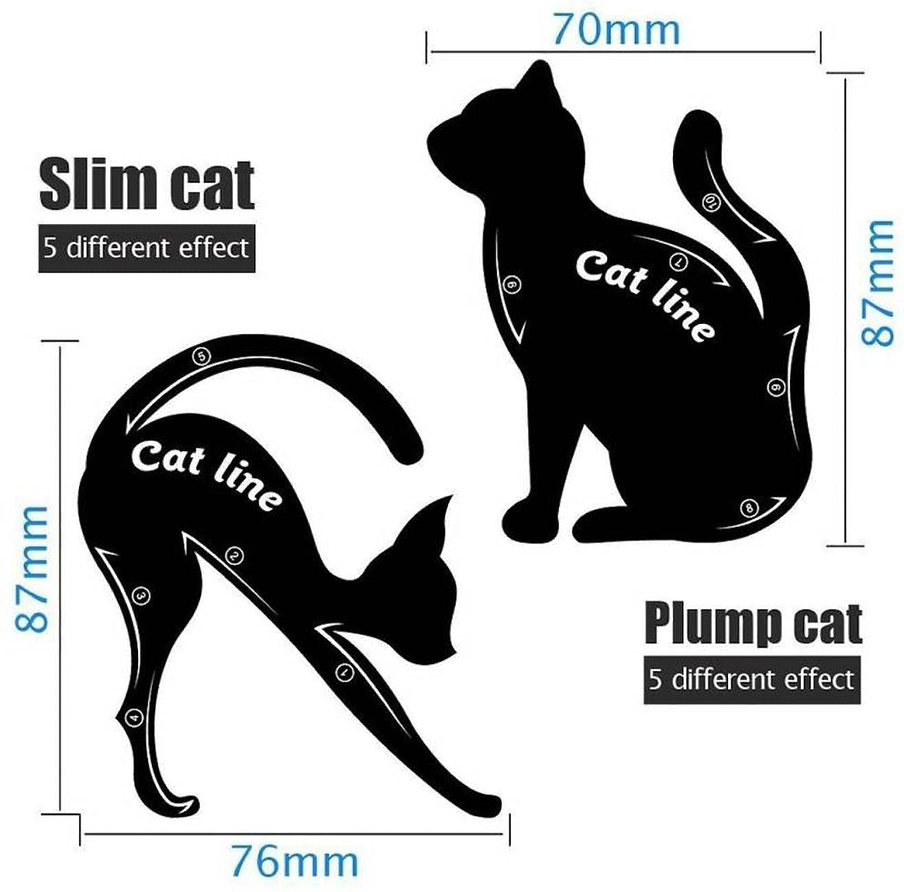 iKonbi 2Pcs/Set New Catshape Line Eye Makeup cat shape Stencils Templates Makeup Tools Kits For Eye
