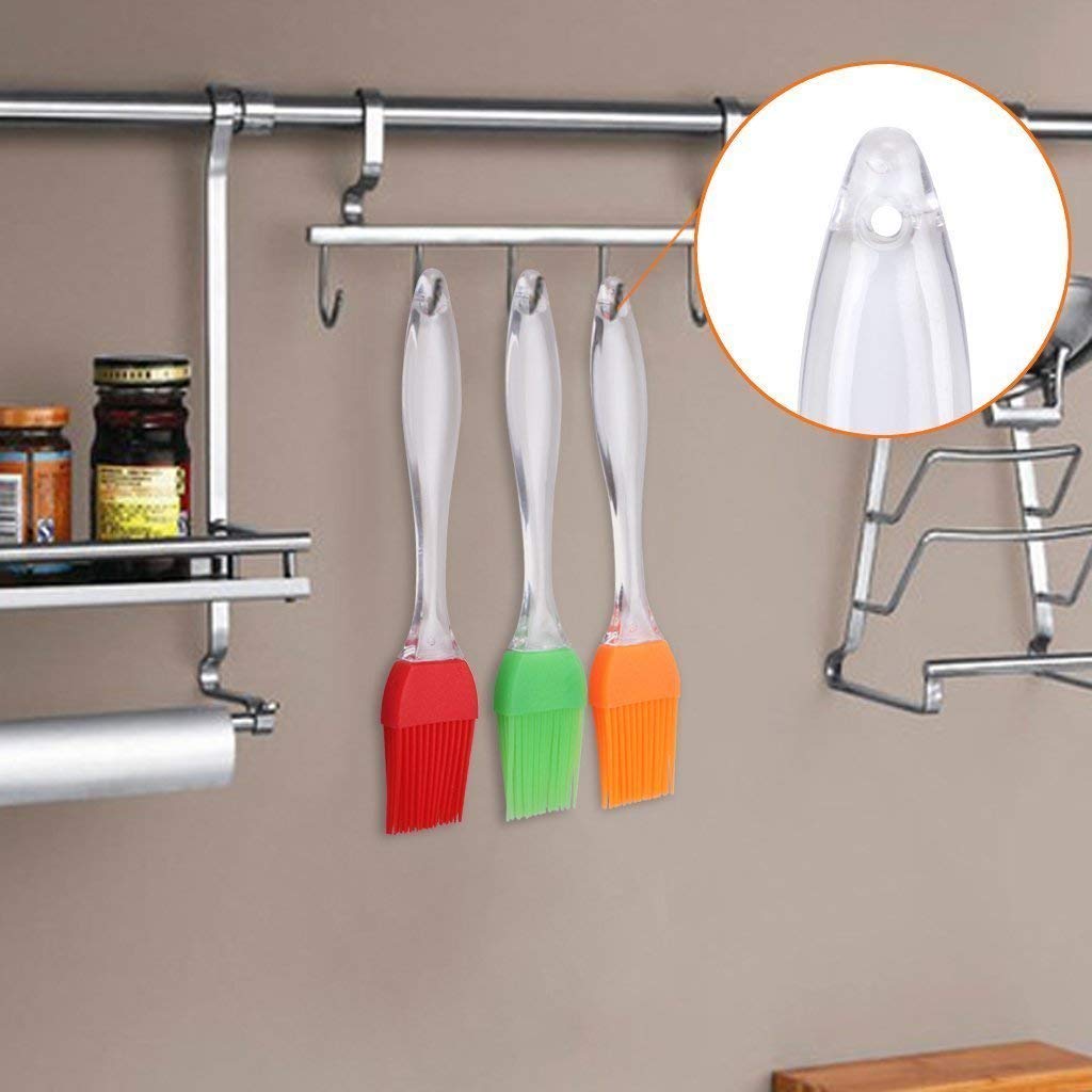 iKonbi Silicone Basting BBQ Pastry Oil Brush Random Colour Turkey Baster Barbecue Utensil use for Grilling & Marinating - Desserts Baking