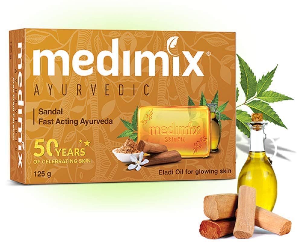 Medimix Ayurvedic Herbal Soap: Sandal & Eladi Oils,