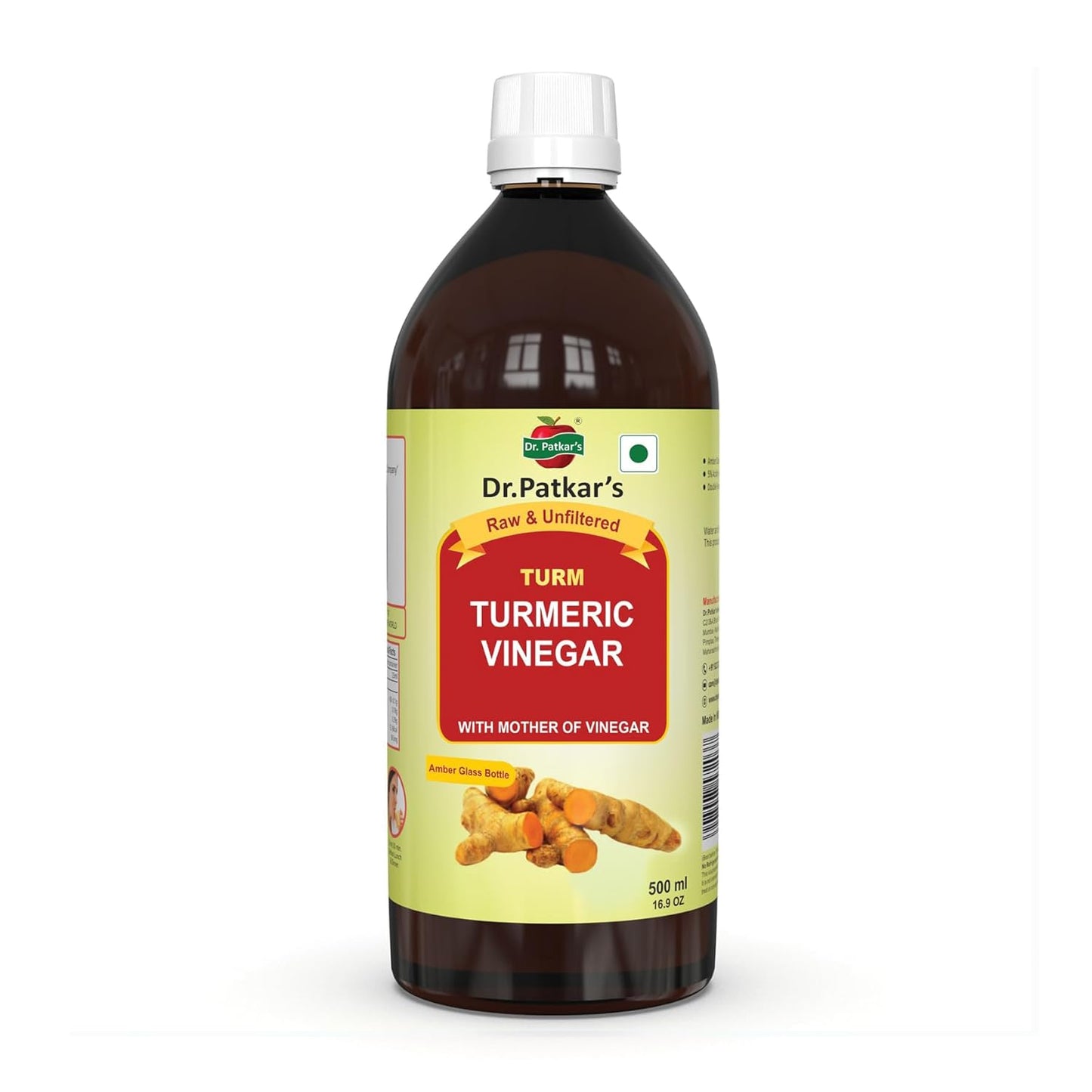 Dr. Patkar's Turmeric Vinegar with Black Pepper Extract Natural Curcumin Extract: