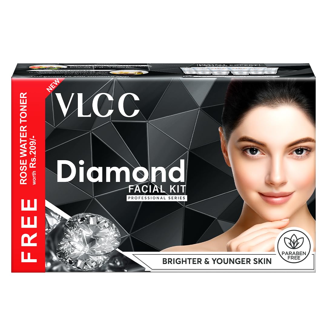VLCC Diamond Facial Kit for Skin Polishing and Purification - 50 g+10 ml