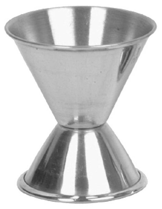 iKonbi Silver Stainless Steel Double Peg Measure- 30 Ml and 60 Ml