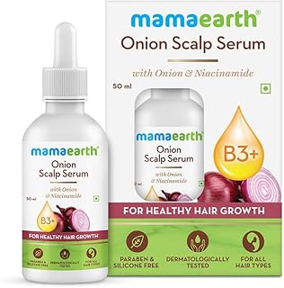 Mamaearth Onion Scalp Serum With Onion Oil and Niacinamide | For Healthy Hair Growth | 50m