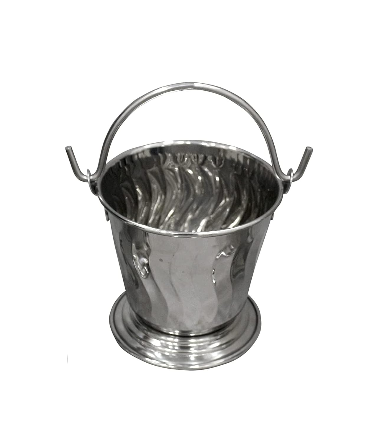 iKonbi Stainless Steel Daal/Sabji/Gravy Serving Bucket/Balti Medium
