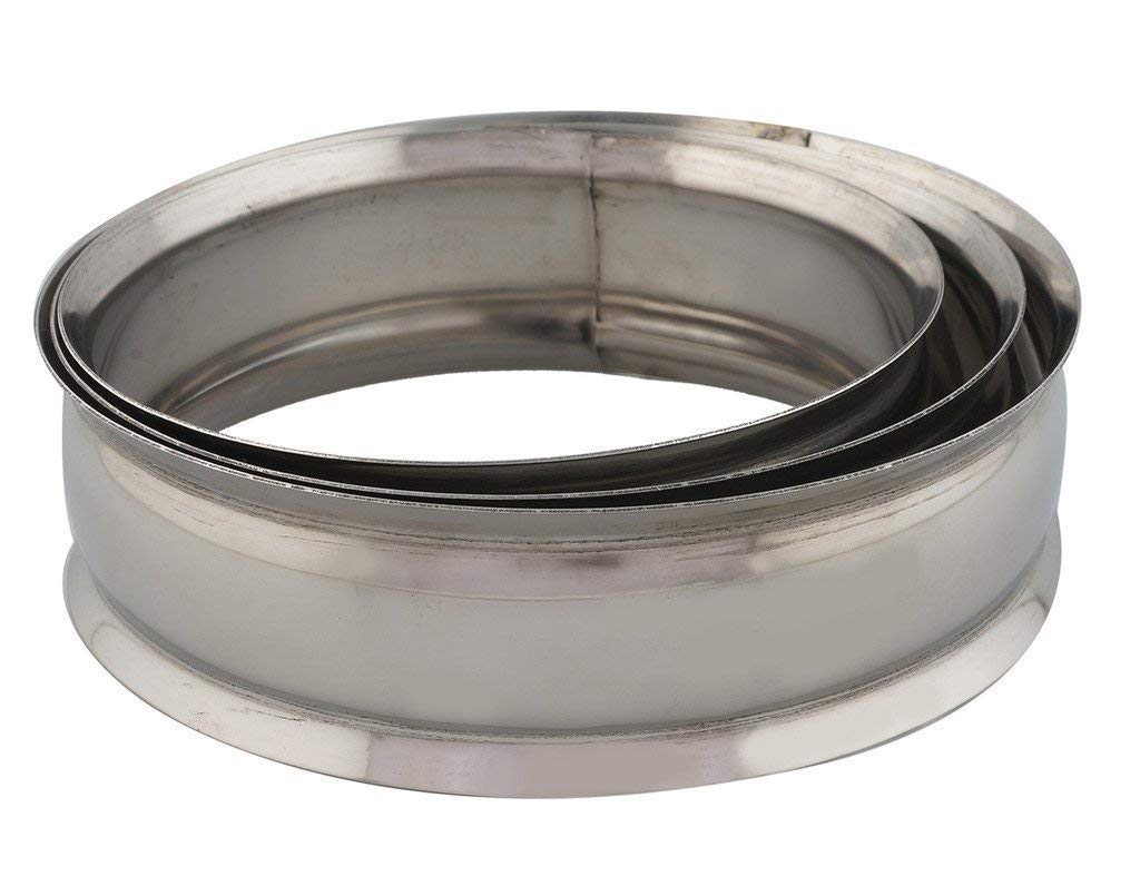 iKonbi 3 Stainless Steel Strong Matka ring Hot Pot Stand Hot ring Casserole Multipurpose Stand Kitchen Steaming Tray Stand Steamer Rack Stand also used for Barbeque-Set of 3