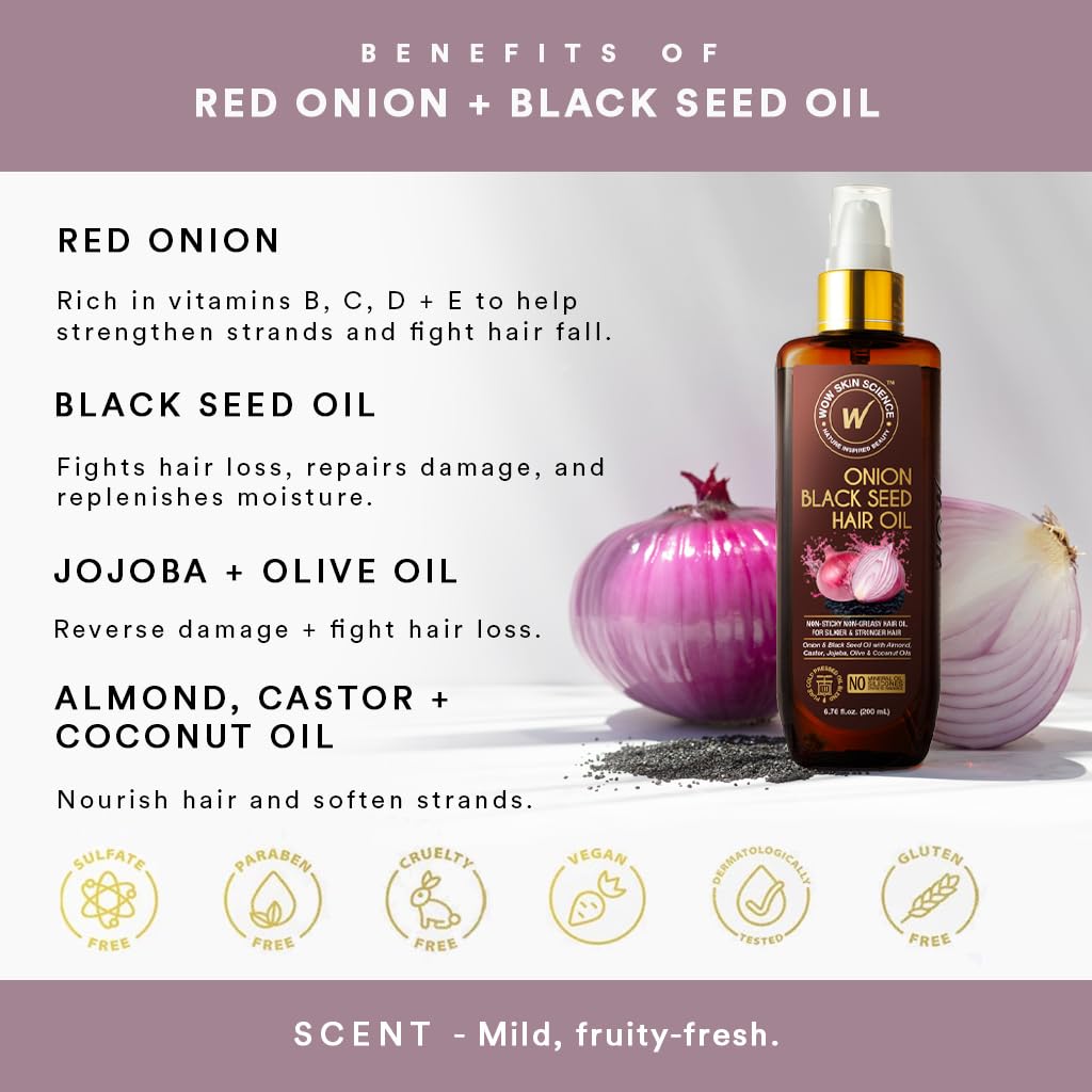 WOW Onion Black Seed Hair Oil: 200 ml