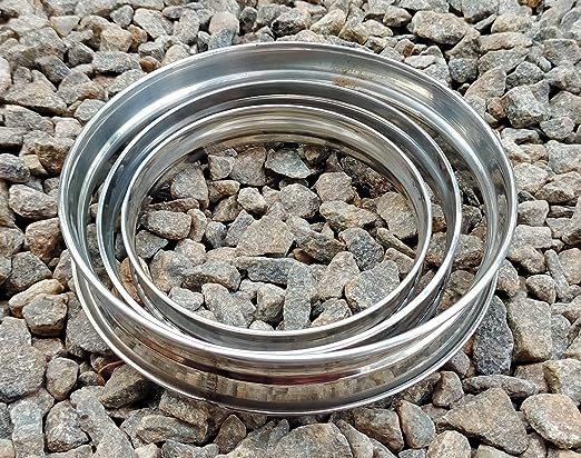 iKonbi 3 Stainless Steel Strong Matka ring Hot Pot Stand Hot ring Casserole Multipurpose Stand Kitchen Steaming Tray Stand Steamer Rack Stand also used for Barbeque-Set of 3