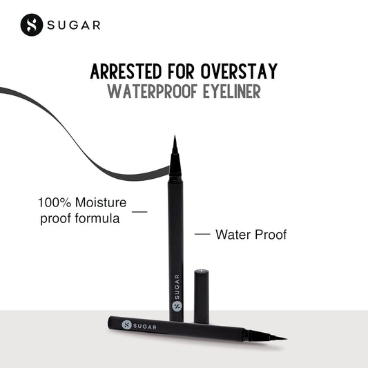 SUGAR Cosmetics Arrested For Overstay Waterproof Eyeliner: 01 I'll Be Black