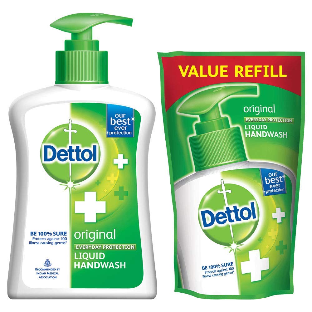Dettol Liquid Handwash Original, 200 ml + Free