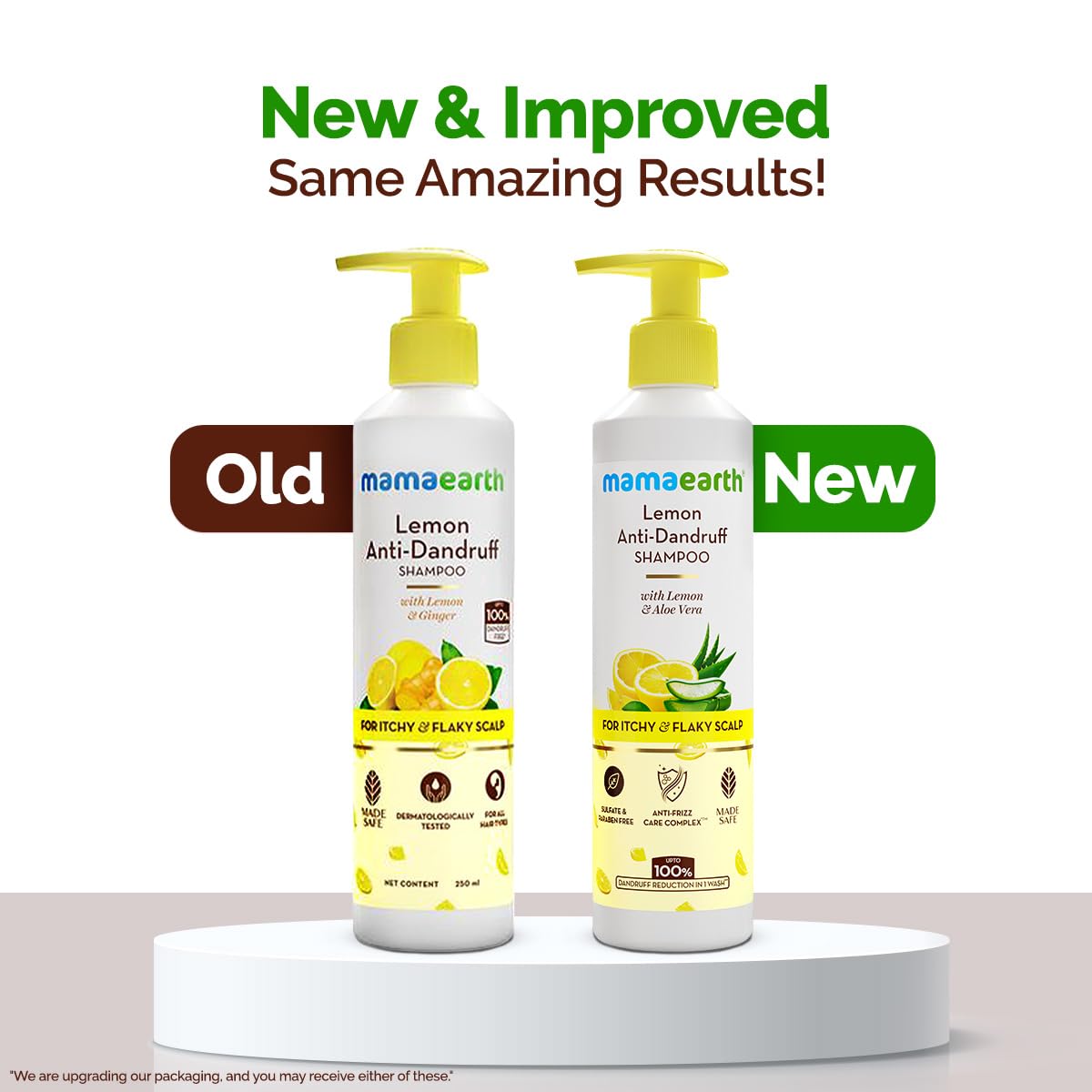 Mamaearth Lemon Anti-Dandruff Shampoo with Lemon & Ginger for Itchy & Flaky Scalp – 250 ml