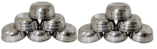 iKonbi 12 pcs Stainless Steel Daal/Soup Bowls