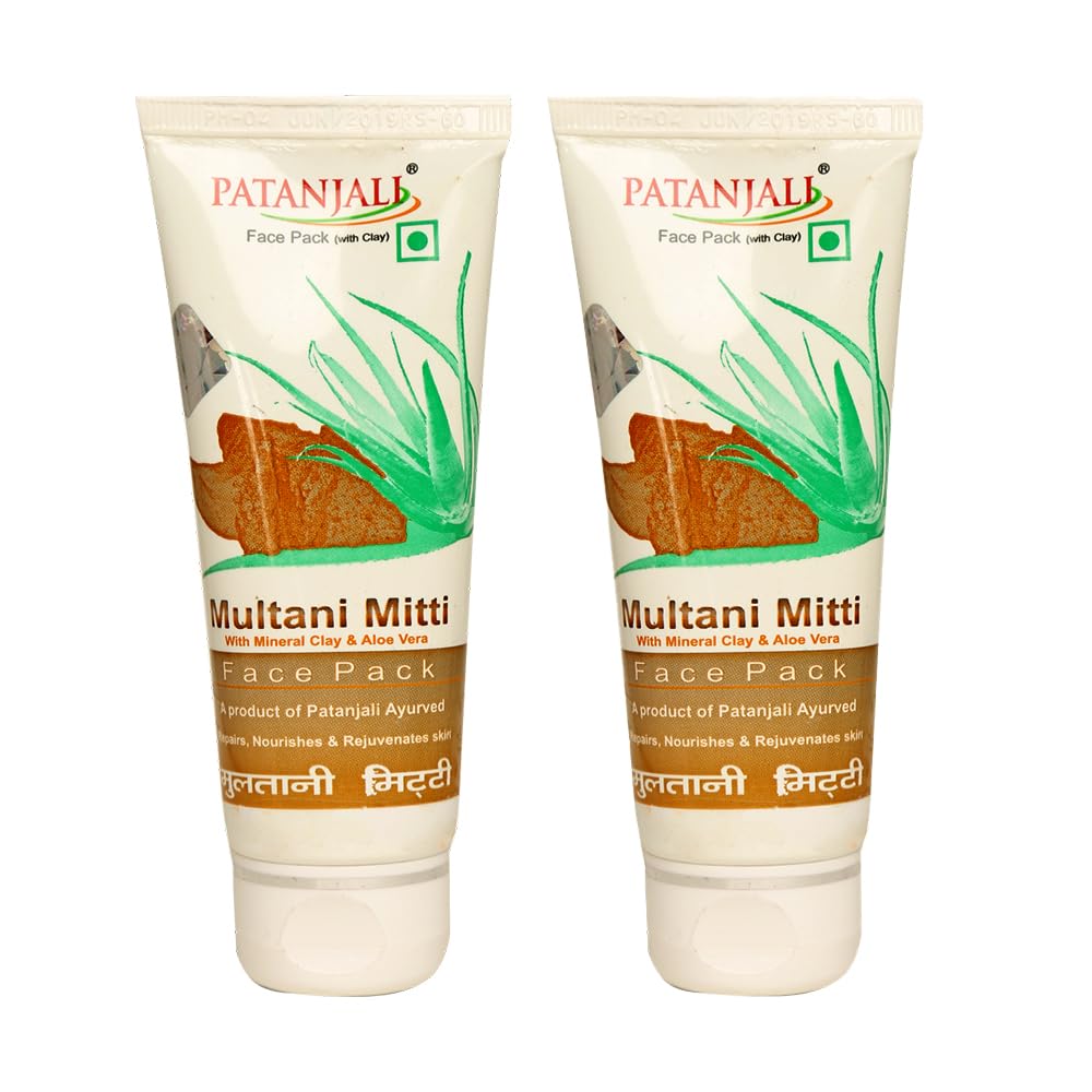 Patanjali Multani Mitti Face Pack: 60g, Pack of