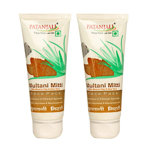 Patanjali Multani Mitti Face Pack: 60g, Pack of