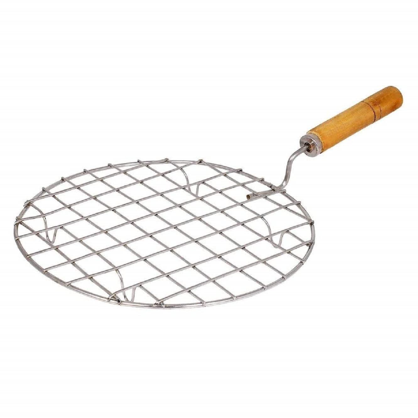 iKonbi Stainless Steel Supreme Round Shape Papad Jali | Net Jali | Tandoor Jali | Roaster Jali- 22 cm