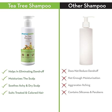 Mamaearth Anti Dandruff Hair Kit: Tea Tree Shampoo 250 ml + Conditioner 250 ml