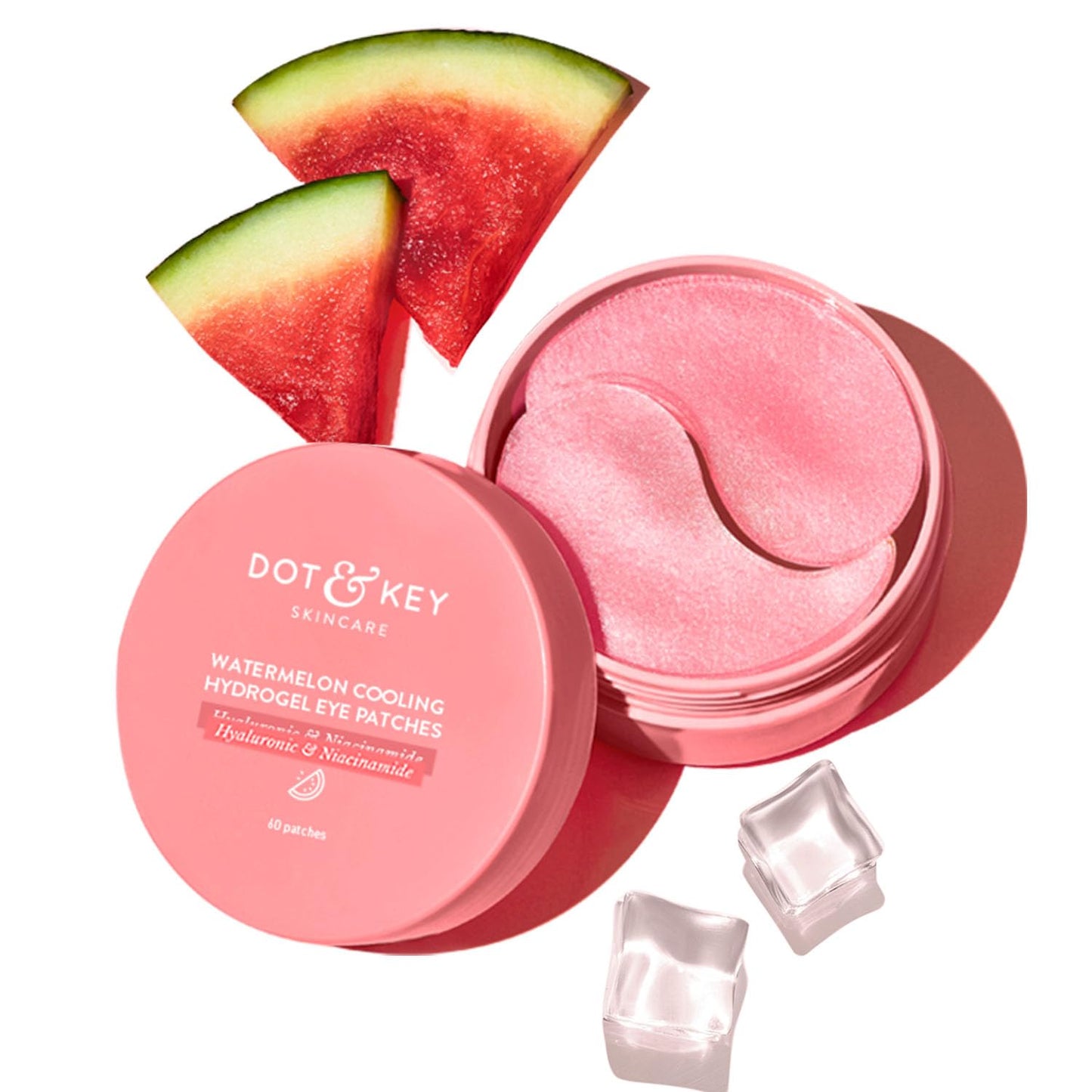 Dot & Key Watermelon Cooling Hydrogel Eye Patches | With Hyaluronic & Niacinamide | Under