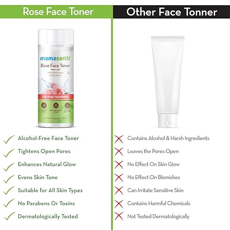 Mamaearth Rose Water Face Toner: Witch Hazel & Rose Water, 200 ml