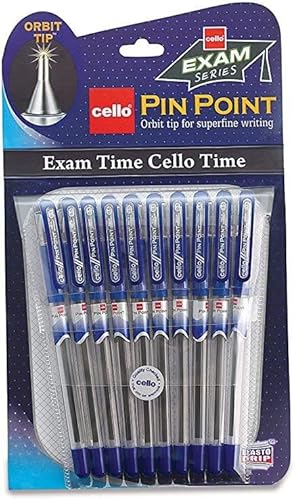 Cello Pin Point - Ball Point Pen (10pcs) (Blue)