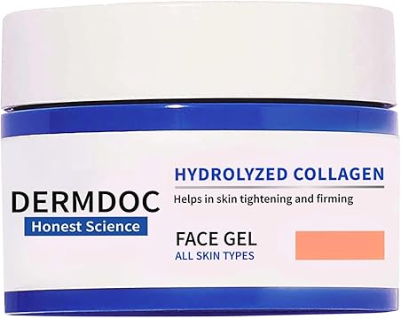 DermDoc Skin Tightening FaceGel with Hydrolyzed Collagen (50g) | collagen gel for face | s