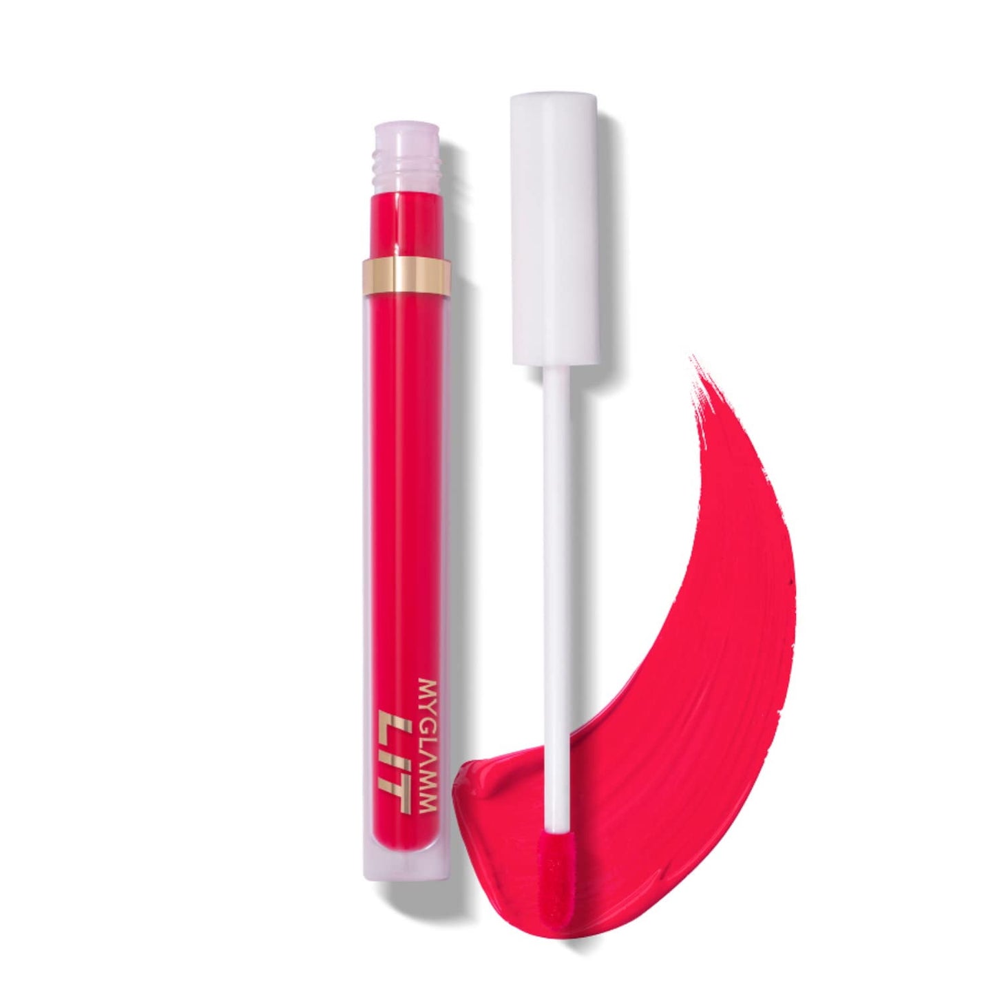 MyGlamm LIT Liquid Matte Lipstick-Lovebomb (Red)-3 ml | With Moringa Oil | 12HR Long-lasti