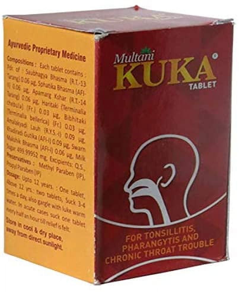 MULTANI KUKA 100 TABLETS COUGH TONSILITIS THROAT IRRITATION