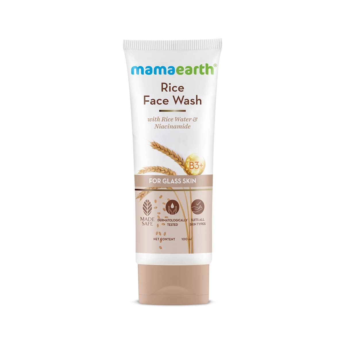Mamaearth Rice Water FaceWash with Niacinamide | Gentle Exfoliating Cleanser for Radiant S