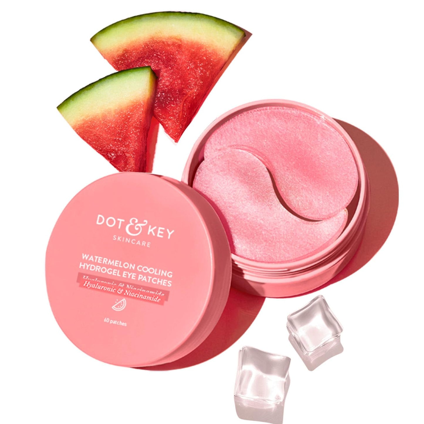 Dot & Key Watermelon Cooling Hydrogel Under Eye Patches for Dark Circles & Puffiness Reduc
