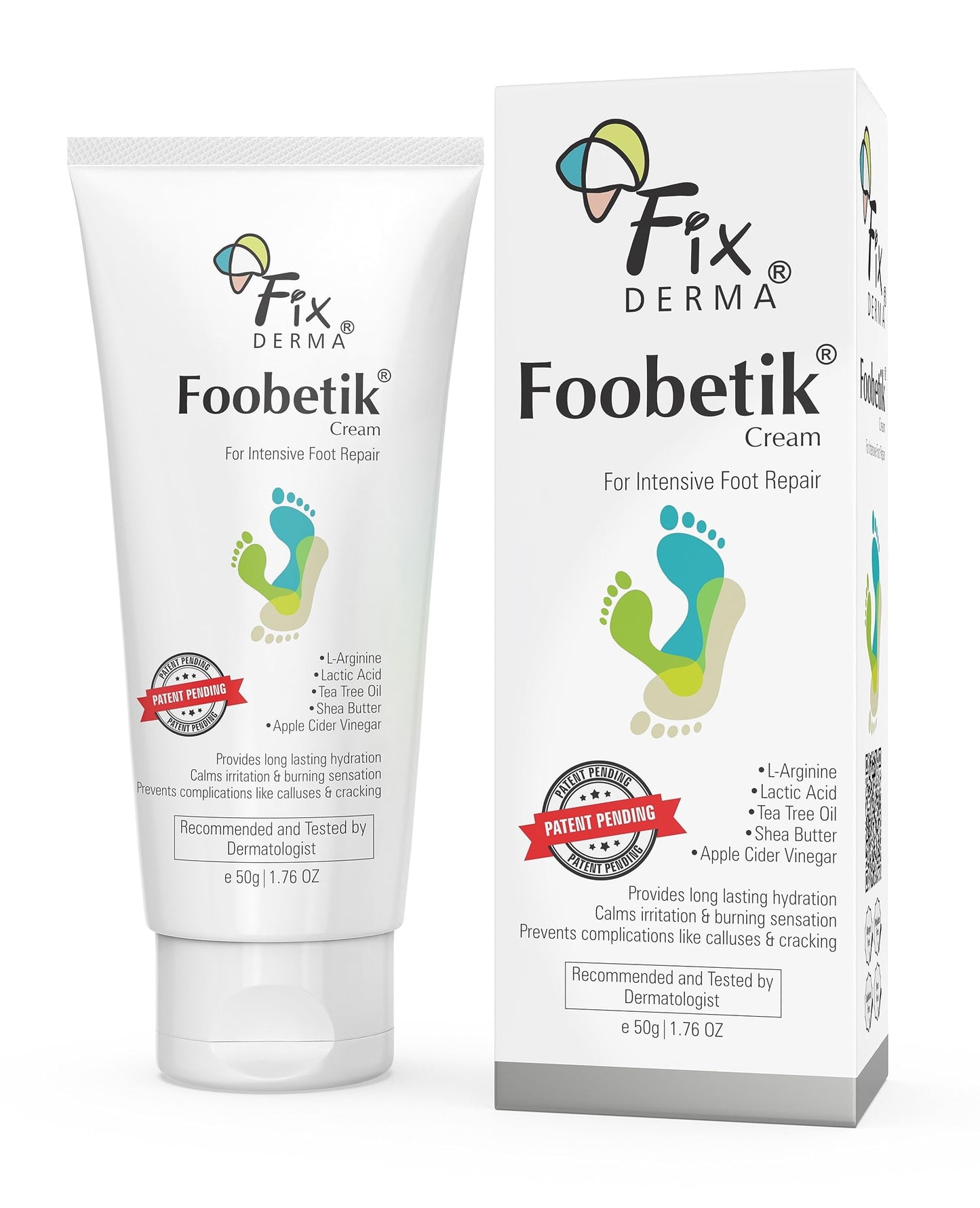 Fixderma Foobetik Cream, Foot Cream, Foot Care For Diabetic, For Dry & Cracked Feet, Moist