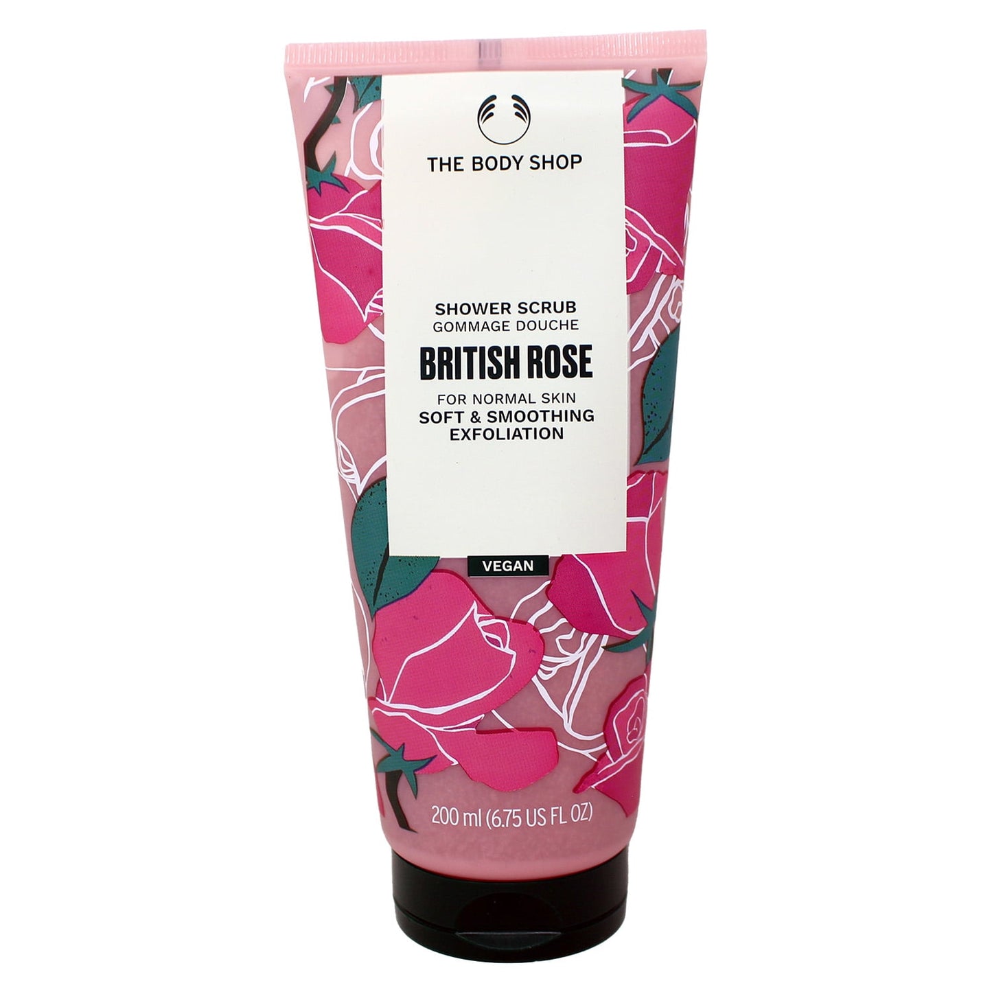 The Body Shop Shower Scrub British Rose 6.76 Ounce