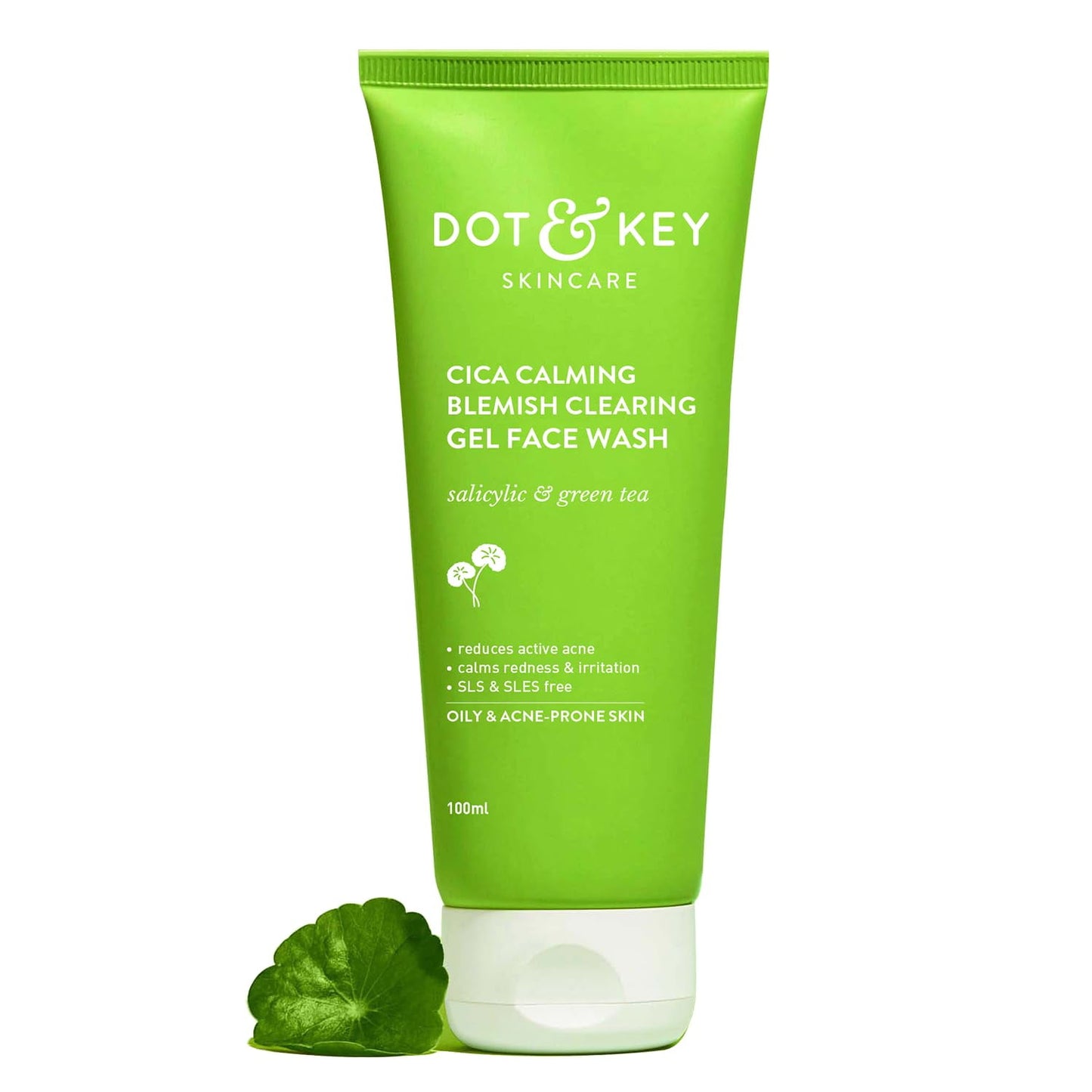 Dot & Key Cica FaceWash For Acne Prone Skin, 2% Salicylic Acid FaceWash With Green Tea For