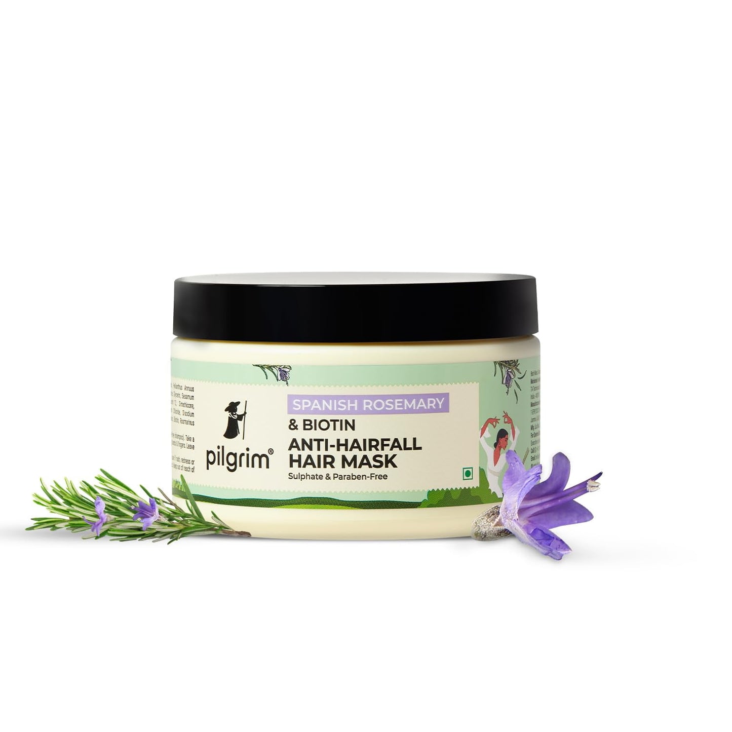 Pilgrim Spanish Rosemary Anti Hairfall HairMask, 200Gm With Biotin For Reducing Hair Fall