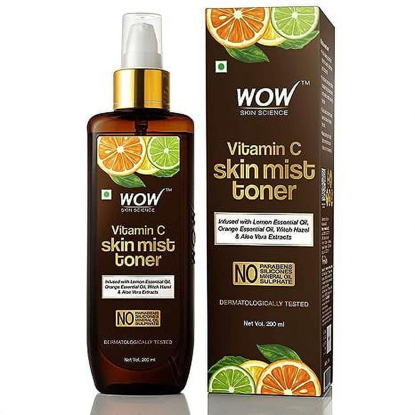 WOW Skin Science Vitamin C Mist Toner - Fight Aging, Facial Mist for Dull, Dry Skin - for
