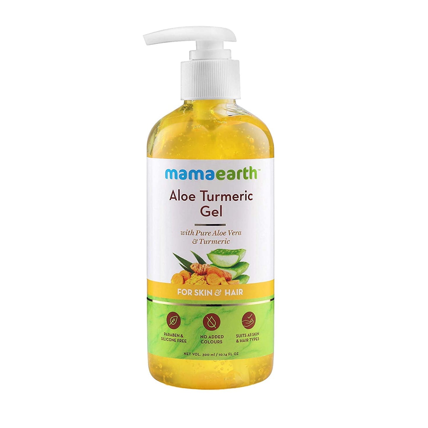 Mamaearth Aloe Turmeric Gel for Skin & Hair 300ml (Saver Pack, get 20% extra)