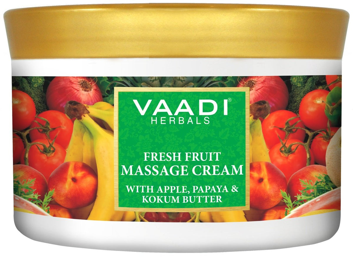 Vaadi Herbals Fresh Fruit Massage Cream with Apple, Orange, Papaya & Kokum Butter